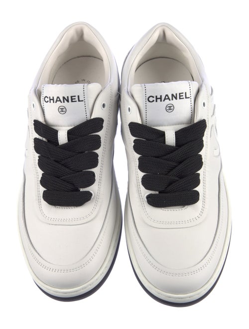 Chanel Interlocking CC Logo Calfskin Sneakers