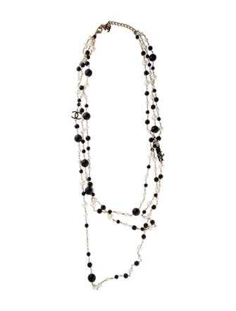 Chanel Faux Pearl & Resin Coco Multistrand Necklace