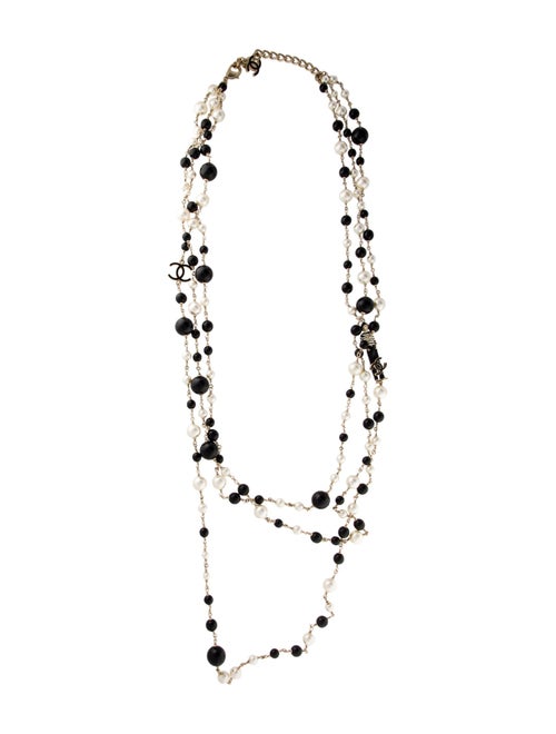 Chanel Faux Pearl & Resin Coco Multistrand Necklace