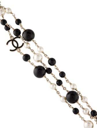 Chanel Faux Pearl & Resin Coco Multistrand Necklace