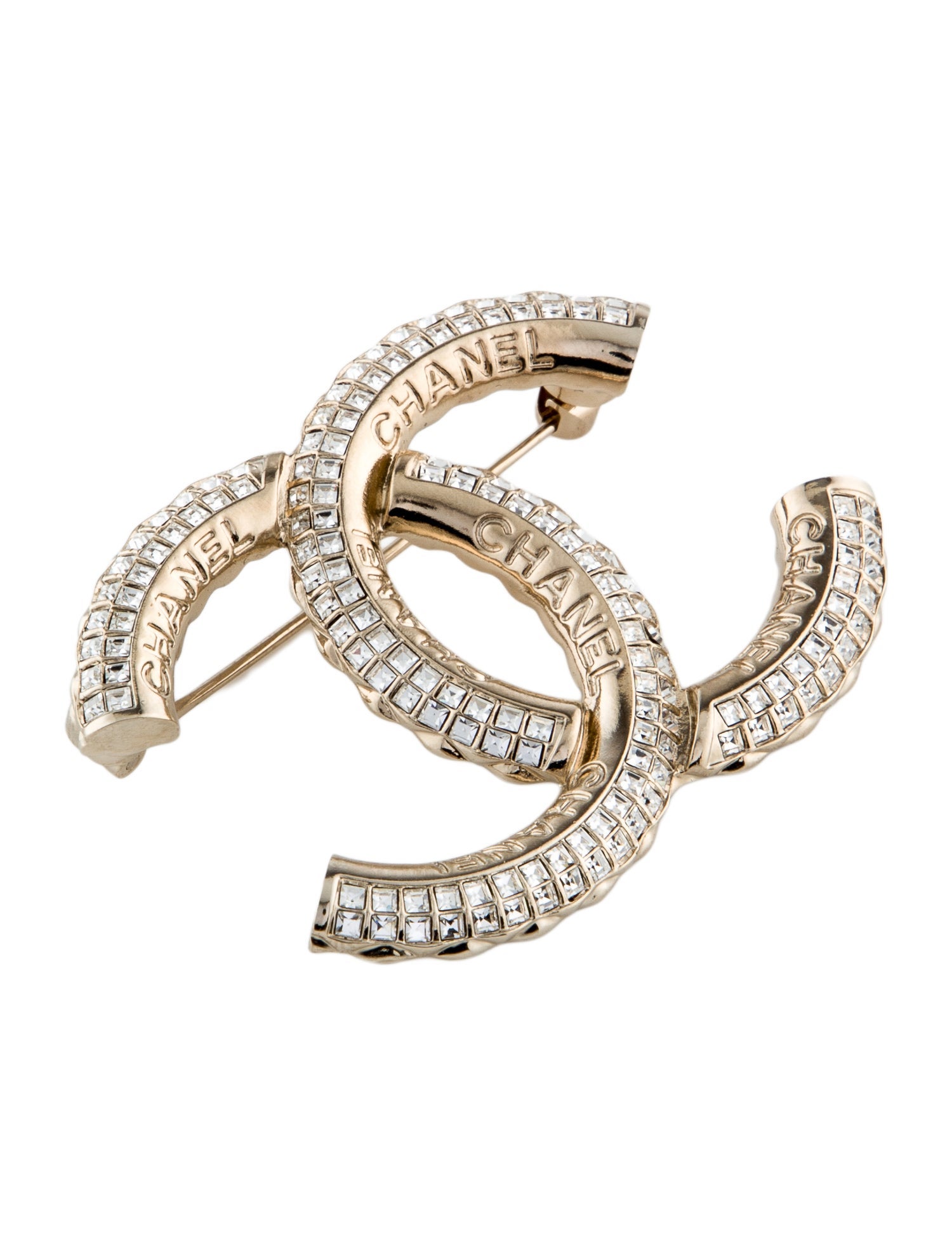 Chanel 2022 Strass CC Brooch