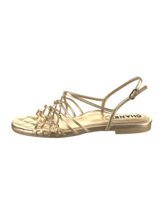 Chanel 2021 Interlocking CC Logo Sandals