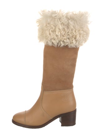 Chanel 2015 Interlocking CC Logo Riding Boots