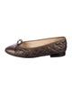 Chanel Interlocking CC Logo Leather Ballet Flats