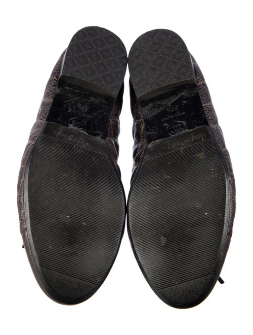 Chanel Interlocking CC Logo Leather Ballet Flats