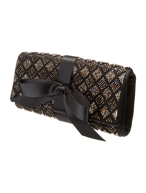Chanel Satin Beaded Bow Clutch