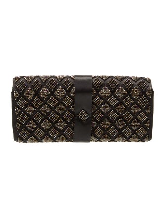 Chanel Satin Beaded Bow Clutch