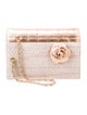 Chanel Chocolate Bar Quilt Tweed Camellia Clutch