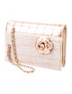 Chanel Chocolate Bar Quilt Tweed Camellia Clutch