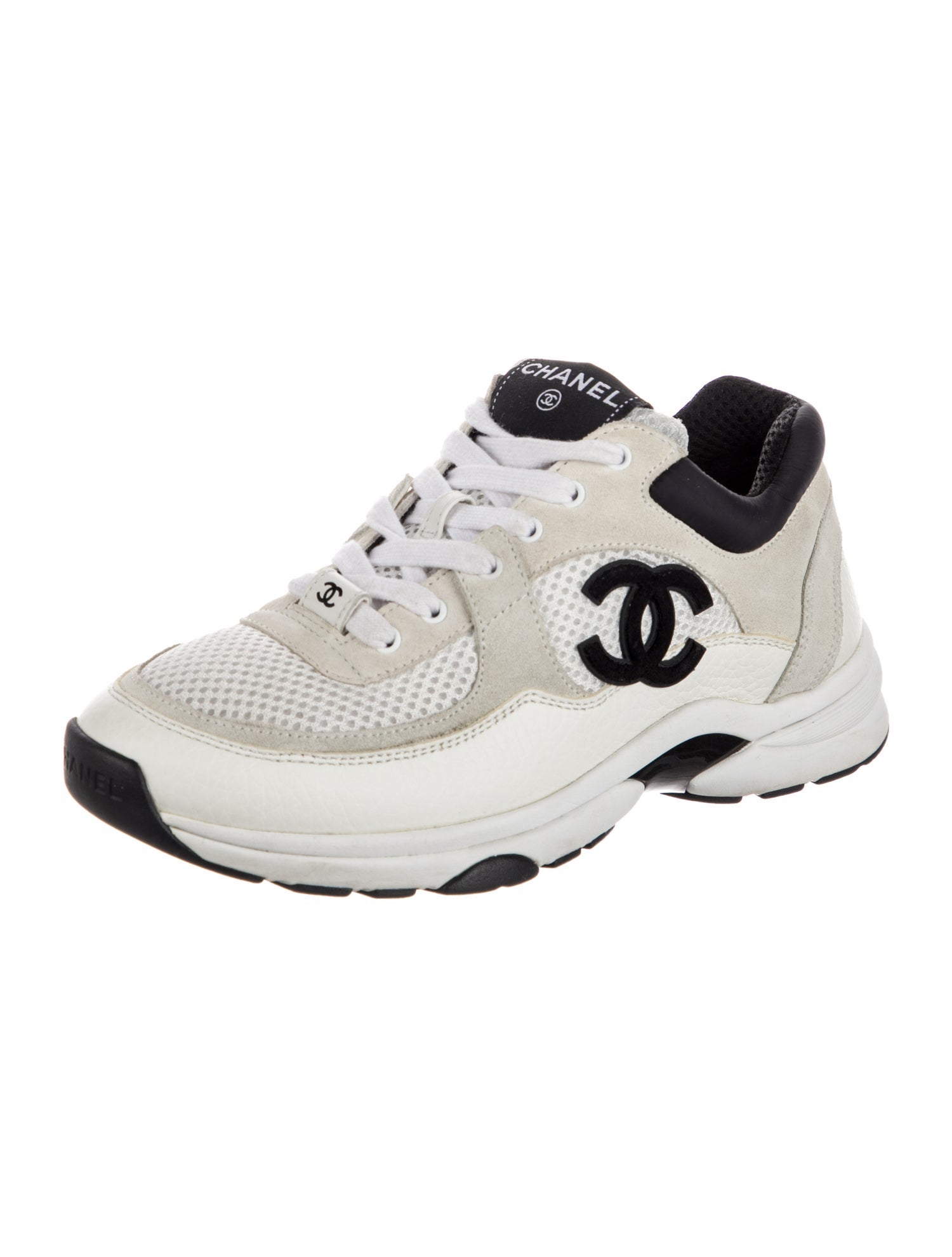 Chanel Interlocking CC Logo Mesh Sneakers