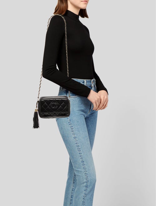 Chanel Quilted Mini CC Tassel Camera Bag