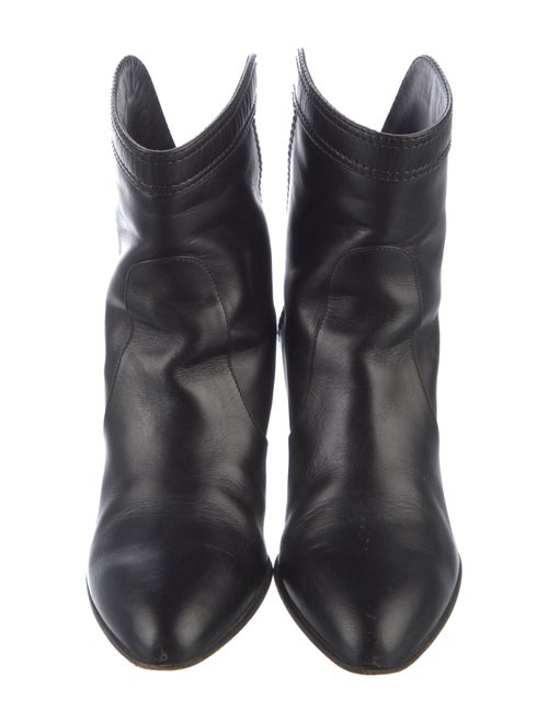 Chanel Interlocking CC Logo Leather Western Boots