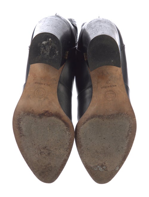 Chanel Interlocking CC Logo Leather Western Boots