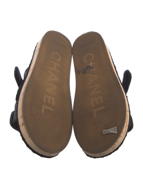 Chanel Interlocking CC Logo Lambskin Slides