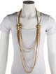 Chanel 2022 Faux Pearl & Strass Multistrand Necklace