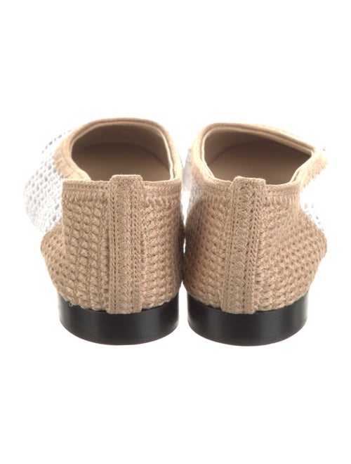 Chanel Interlocking CC Logo Crochet Trim Ballet Flats
