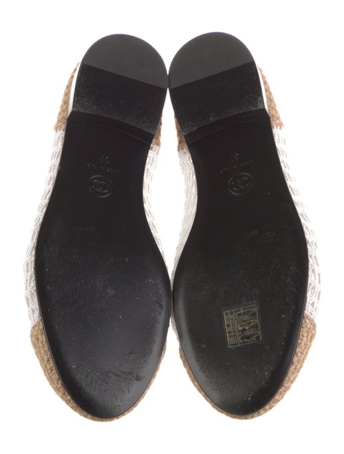 Chanel Interlocking CC Logo Crochet Trim Ballet Flats