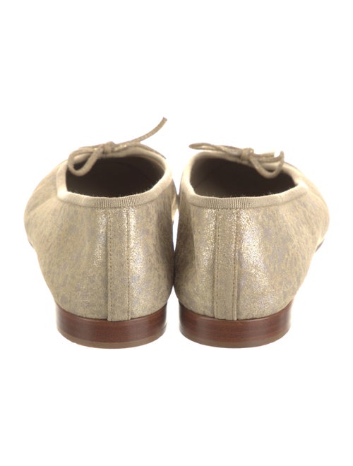 Chanel Interlocking CC Logo Suede Ballet Flats