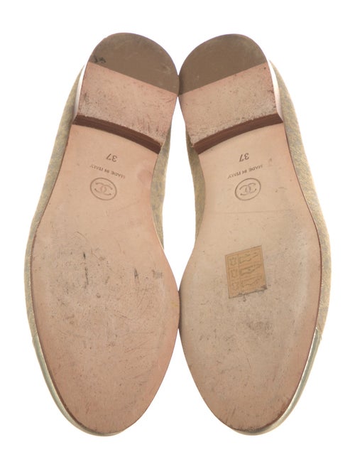 Chanel Interlocking CC Logo Suede Ballet Flats