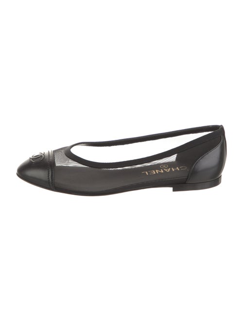 Chanel Interlocking CC Logo Mesh Ballet Flats
