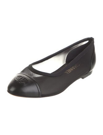 Chanel Interlocking CC Logo Mesh Ballet Flats