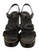 Chanel Interlocking CC Logo Leather Espadrilles