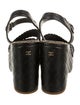 Chanel Interlocking CC Logo Leather Espadrilles