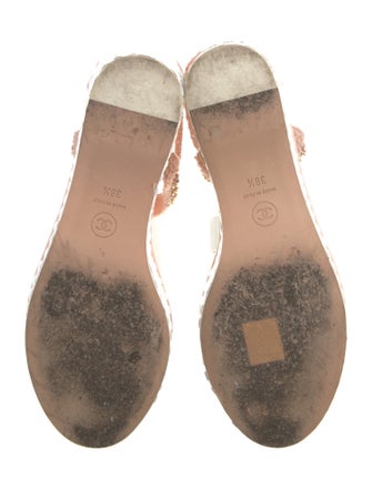 Chanel 2020 Wicker Slingback Sandals