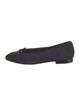 Chanel Interlocking CC Logo Velvet Ballet Flats