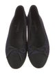 Chanel Interlocking CC Logo Velvet Ballet Flats