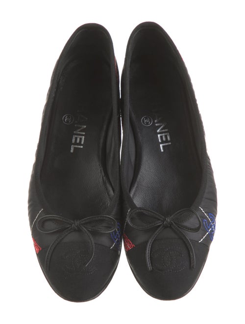 Chanel Interlocking CC Logo Nylon Ballet Flats