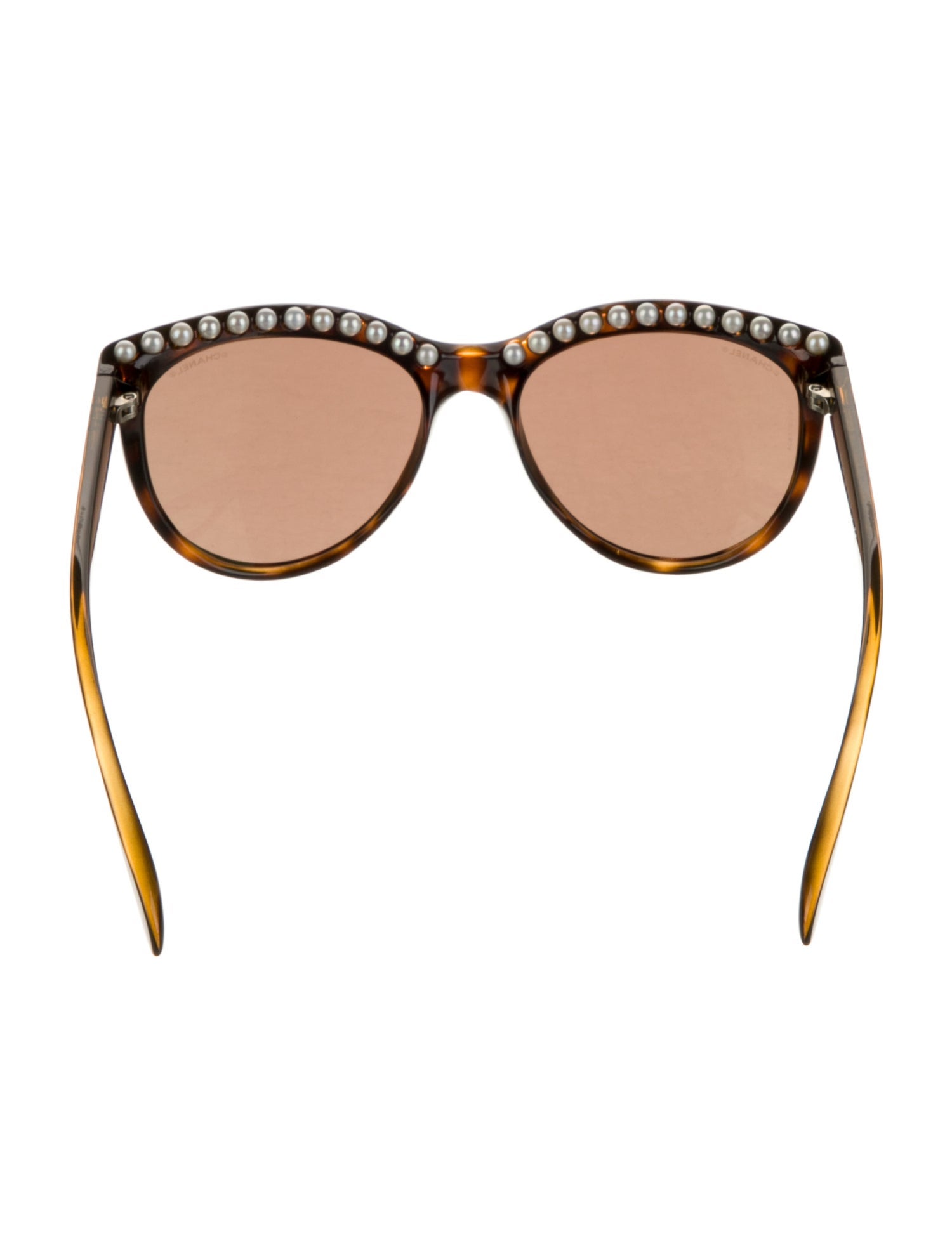 Chanel Faux Pearl Accents Cat-Eye Sunglasses