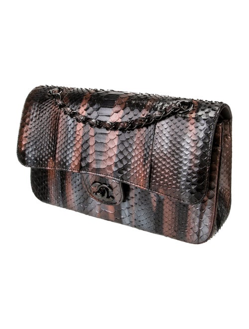 Chanel Python Classic Medium Double Flap Bag