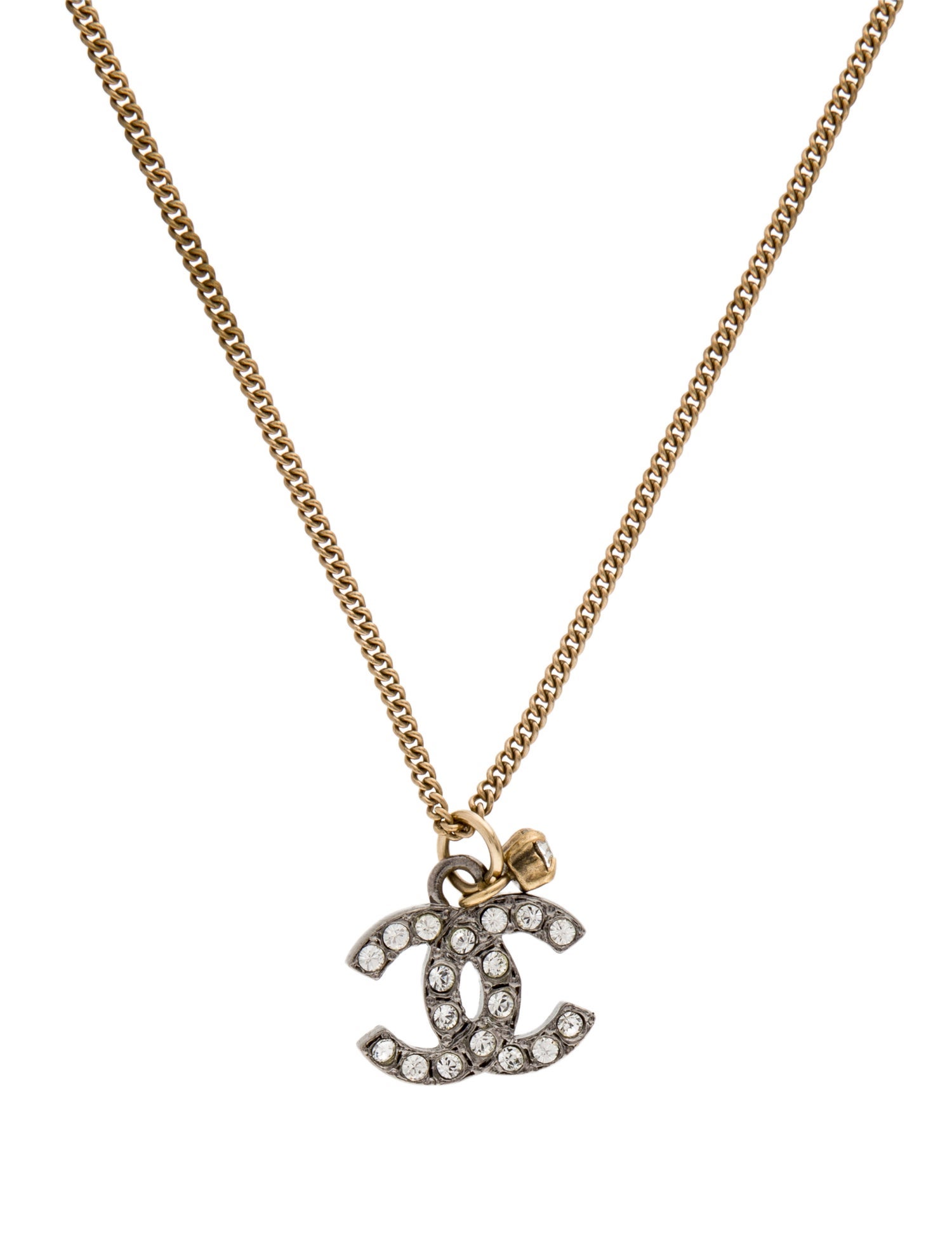 Chanel Strass CC Pendant Necklace