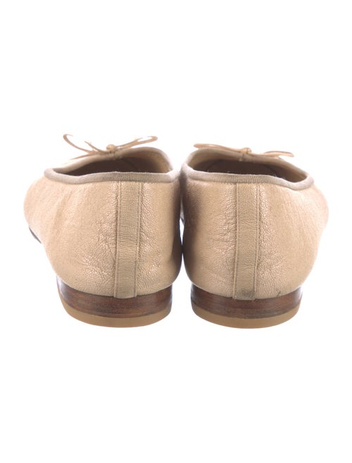 Chanel Interlocking CC Logo Bow Accents Ballet Flats
