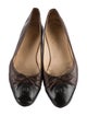 Chanel Interlocking CC Logo Leather Ballet Flats