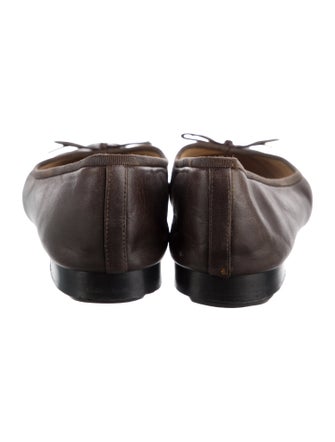 Chanel Interlocking CC Logo Leather Ballet Flats