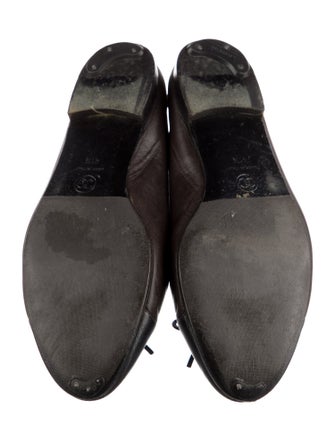 Chanel Interlocking CC Logo Leather Ballet Flats