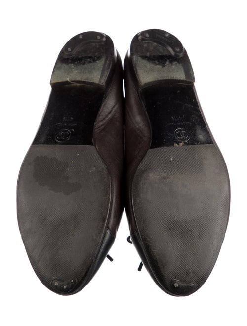 Chanel Interlocking CC Logo Leather Ballet Flats
