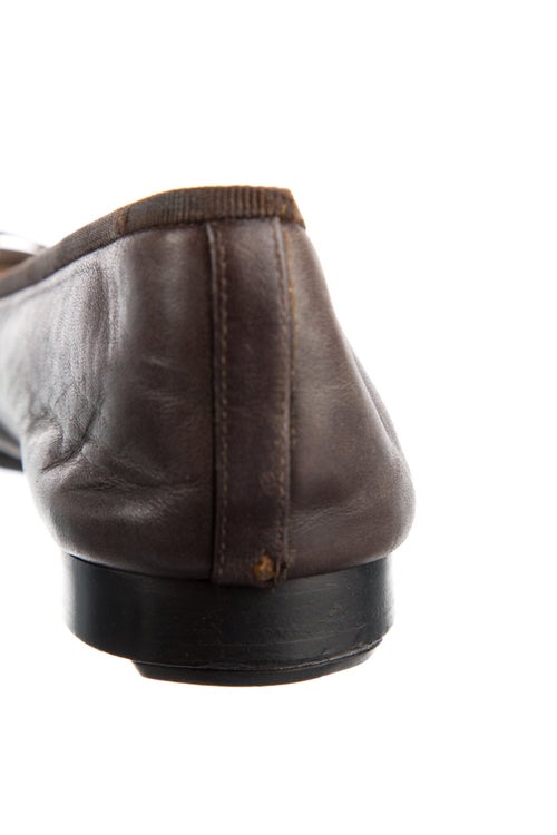 Chanel Interlocking CC Logo Leather Ballet Flats