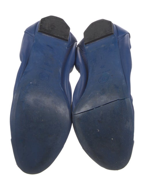 Chanel Interlocking CC Logo Leather Ballet Flats