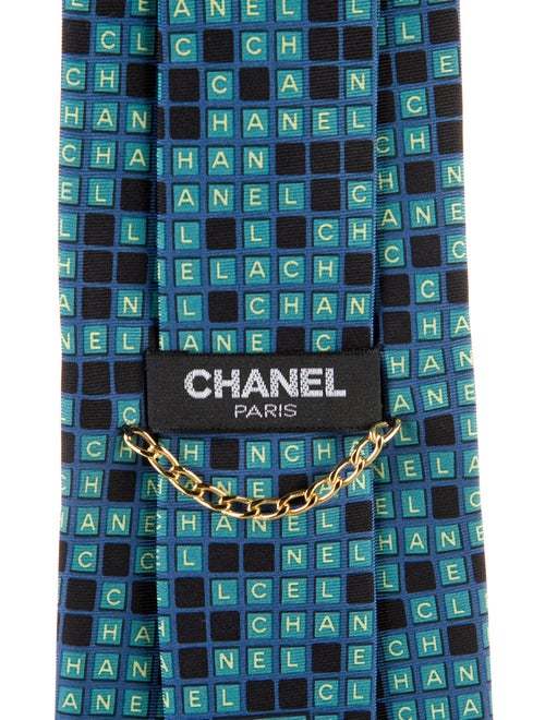 Chanel Silk Printed Tie