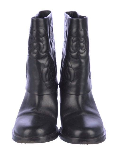 Chanel 2016 Interlocking CC Logo Moto Boots