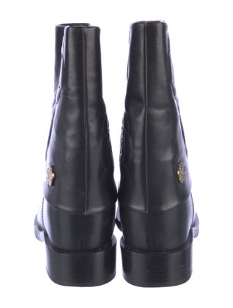 Chanel 2016 Interlocking CC Logo Moto Boots