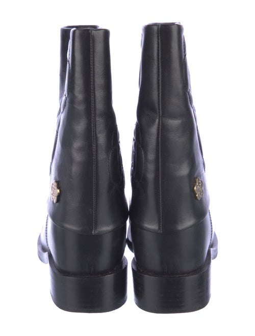 Chanel 2016 Interlocking CC Logo Moto Boots