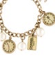 Chanel Faux Pearl CC Charm Bracelet