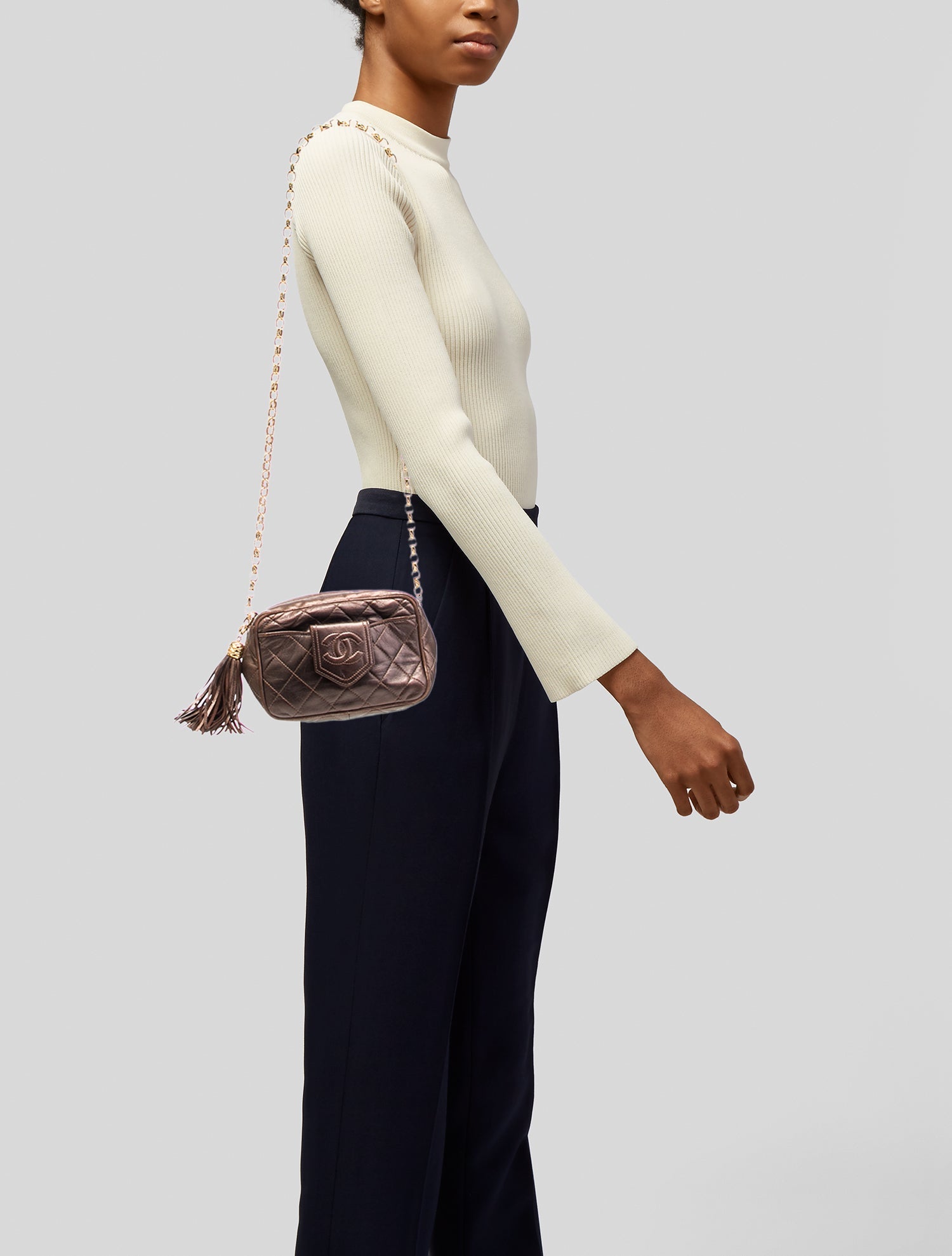 Chanel Bijoux Lambskin Tassel Camera Bag