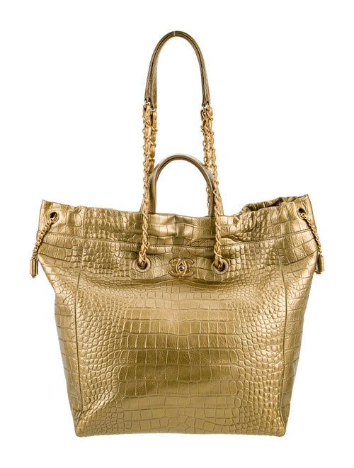 Chanel Paris-New York Large Coco Croc Embossed Tote