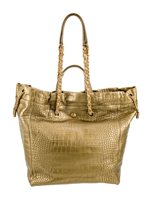 Chanel Paris-New York Large Coco Croc Embossed Tote