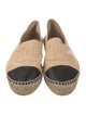 Chanel Interlocking CC Logo Leather Espadrilles